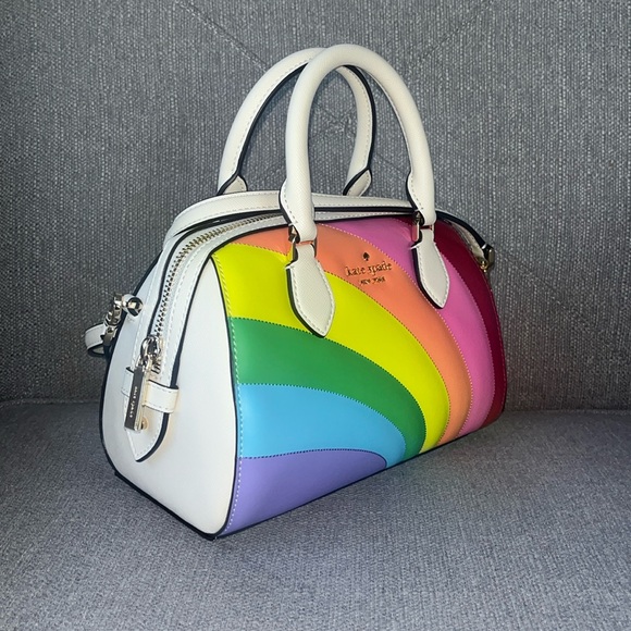 ♠️kate spade Pride Rainbow Collection Leather Duffle Crossbody Bag NWT - Picture 8 of 16